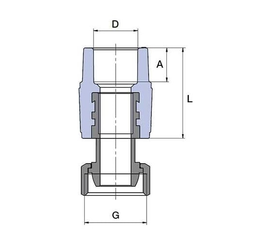 Евроконус Wavin EKOPLASTIK 20x3/4" с НГ ЭКО SZM02025EX
