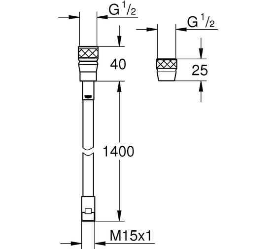 Шланг Grohe для K4/Ladylux Cafe 46174000
