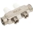 Коллекторный блок Rvc ТП нержавеющая сталь, 1 (DN25) 2x3/4 (евроконус), с вентильными вставками 12120 2