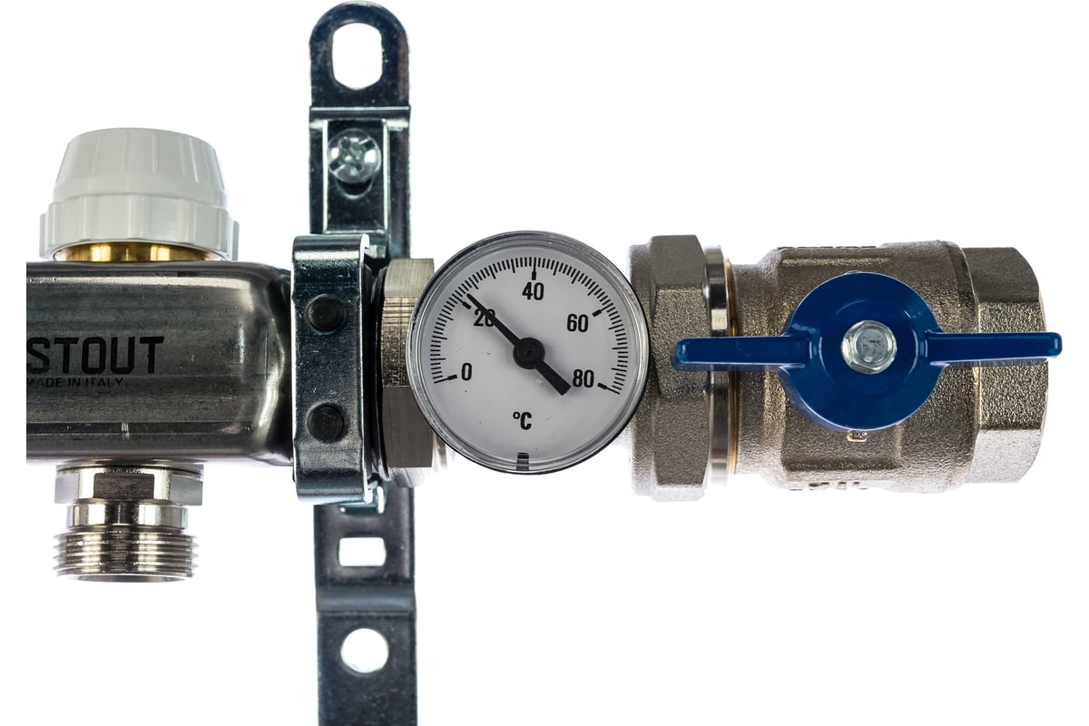 Коллектор из нержавеющей стали в сборе с расходомерами STOUT 3 выхода ...