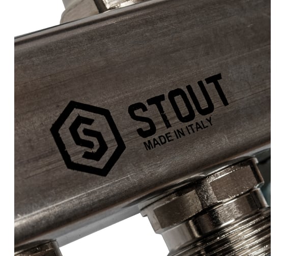 Коллектор из нержавеющей стали для радиаторной разводки STOUT 4 выхода SMS 0923 000004