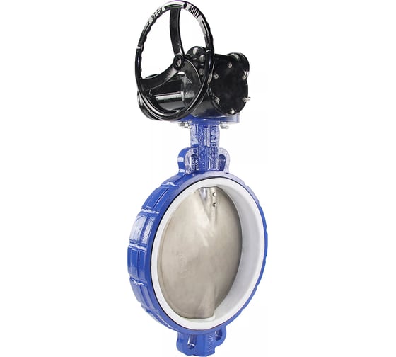 Затвор дисковый поворотный DN.ru WCB-316L-PTFE Ду400 Ру16 с редуктором D050-02376