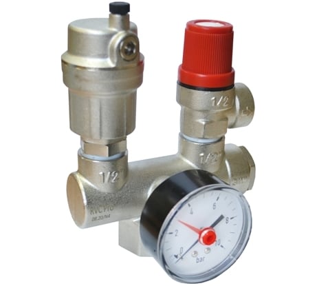 Группа безопасности Rvc NEW (клапан 3 Bar) никелированная 13254