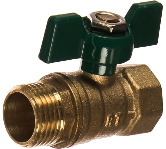 Шаровый кран РОСТерм 1/2" В-H ручка бабочка RT1065