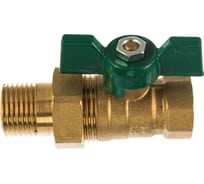 Шаровый кран со сгоном РОСТерм 1/2" В-H ручка бабочка RT1066