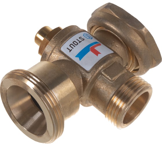 Термостатический смесительный клапан (G 1 1/2"M; G 1 1/2"F; G 1"M; 60°C) STOUT SVM-0050-326006