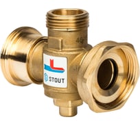 Термостатический смесительный клапан (G 1 1/2"M; G 1 1/2F"; G 1"M; 70°C) STOUT SVM-0050-327008