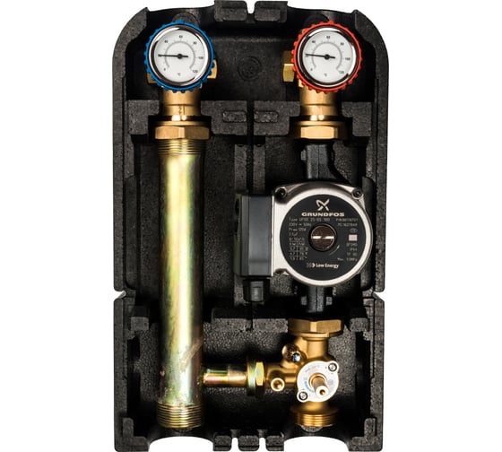 Насосная группа с 3-х ходовым приводным смесителем (1"; с насосом Grundfos UPSO 25-65) STOUT SDG-0003-002502 1