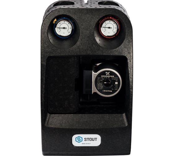 Насосная группа с 3-х ходовым приводным смесителем (1", с насосом Grundfos UPSO 25-65) STOUT SDG-0007-002502