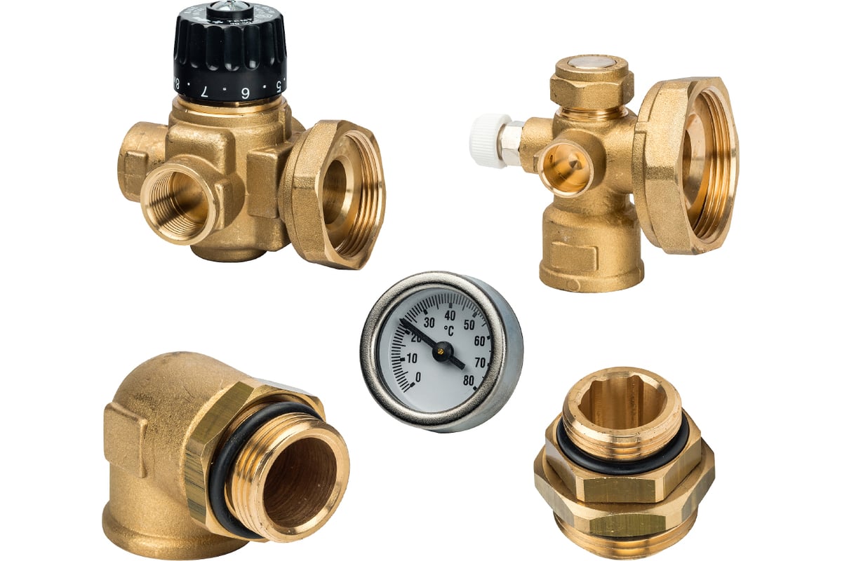 Насосно-смесительный узел с термостатическим клапаном, без насоса STOUT ...