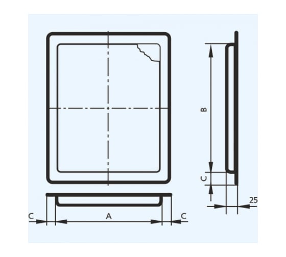 Люк пластиковый 200х250 мм EVECS Л2025 210-108
