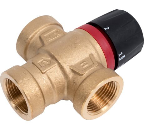 Термостатический смесительный клапан для систем отопления и гвс ROMMER 3/4" вр 20-43с kv 1,6 (боковое смешивание) RG0092NU9FV18R