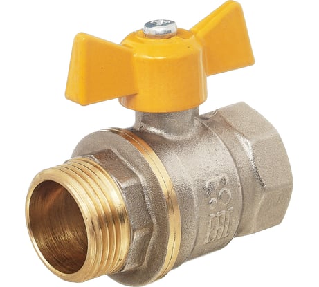 Шаровой кран БАЗ 11Б27п Ду25 А11/1 газ вр/нр бабочка никель PN40 серия Standart БАЗ.А11.1.25.НГ.40.Н