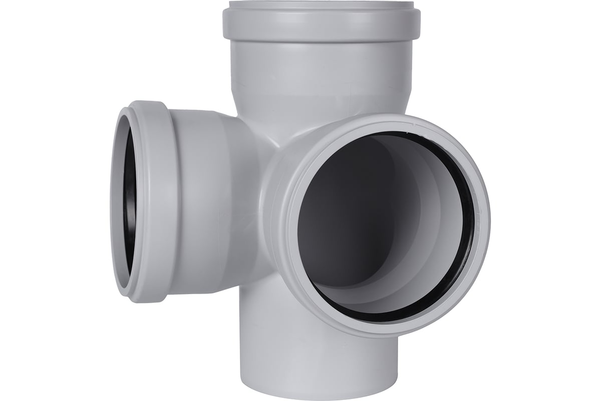 Крестовина STOUT двухплоскостная канализационная бесшумная d ...