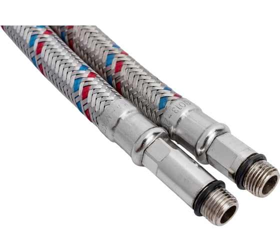 Гибкая подводка для смесителей ELKA 1/2" х М10 х 80 см, пара - длинный и короткий хвост ИС.100966