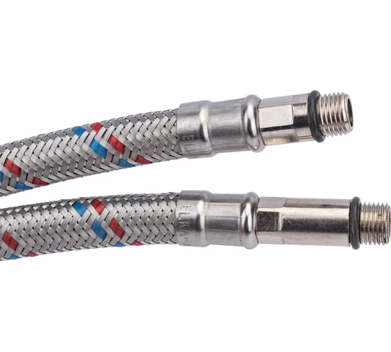 Гибкая подводка для смесителей ELKA (оплетка нерж.сталь) 1/2", вр/нр м10, 50 см (пара) 694687891805