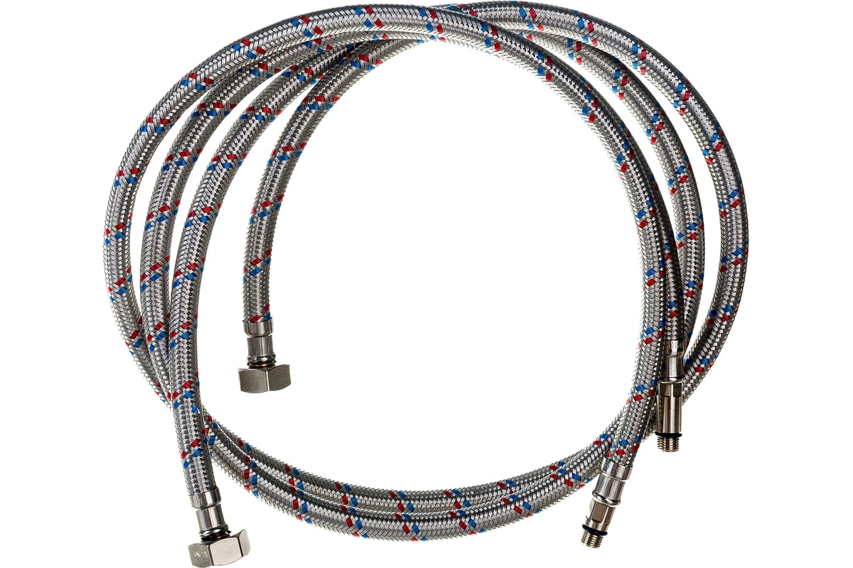 Гибкая подводка для смесителей ELKA 1/2\" х М10 х 120 см, пара - длинный ...