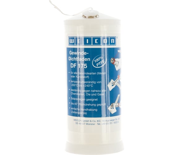 Нить для уплотнения резьбы DF 175 175 м с PTFE WEICON wcn30010175