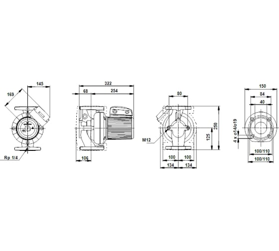 Циркуляционный насос Grundfos UPS 40-180 F 96401979