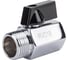 Прямой кран для бытовой техники Rvc (15) 1/2 г х 1/2 ш, мини (ручка черная) 13549 1