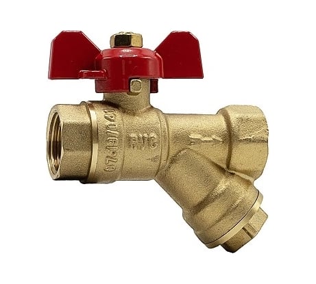 Шаровой кран Rvc (15) 1/2 гг с фильтром, бабочка 06483