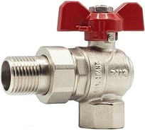 Шаровой кран Rvc (20) 3/4 гш американка, угловая, бабочка 02631