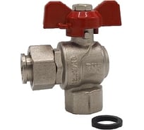 Шаровой кран Rvc (15) 1/2 гг накидная гайка, угловой, бабочка 14322