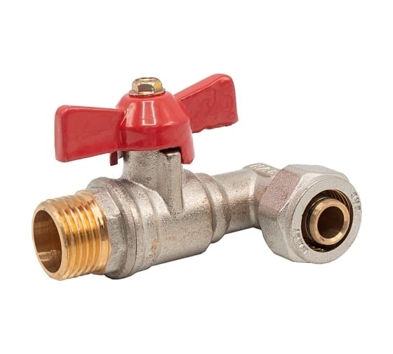МП Шаровой кран Rvc угловой цанга 16x1/2 ш 17156