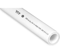 Труба ppr армированная алюминием RTP 75x12,5, pn25, 4м,белый, 32816