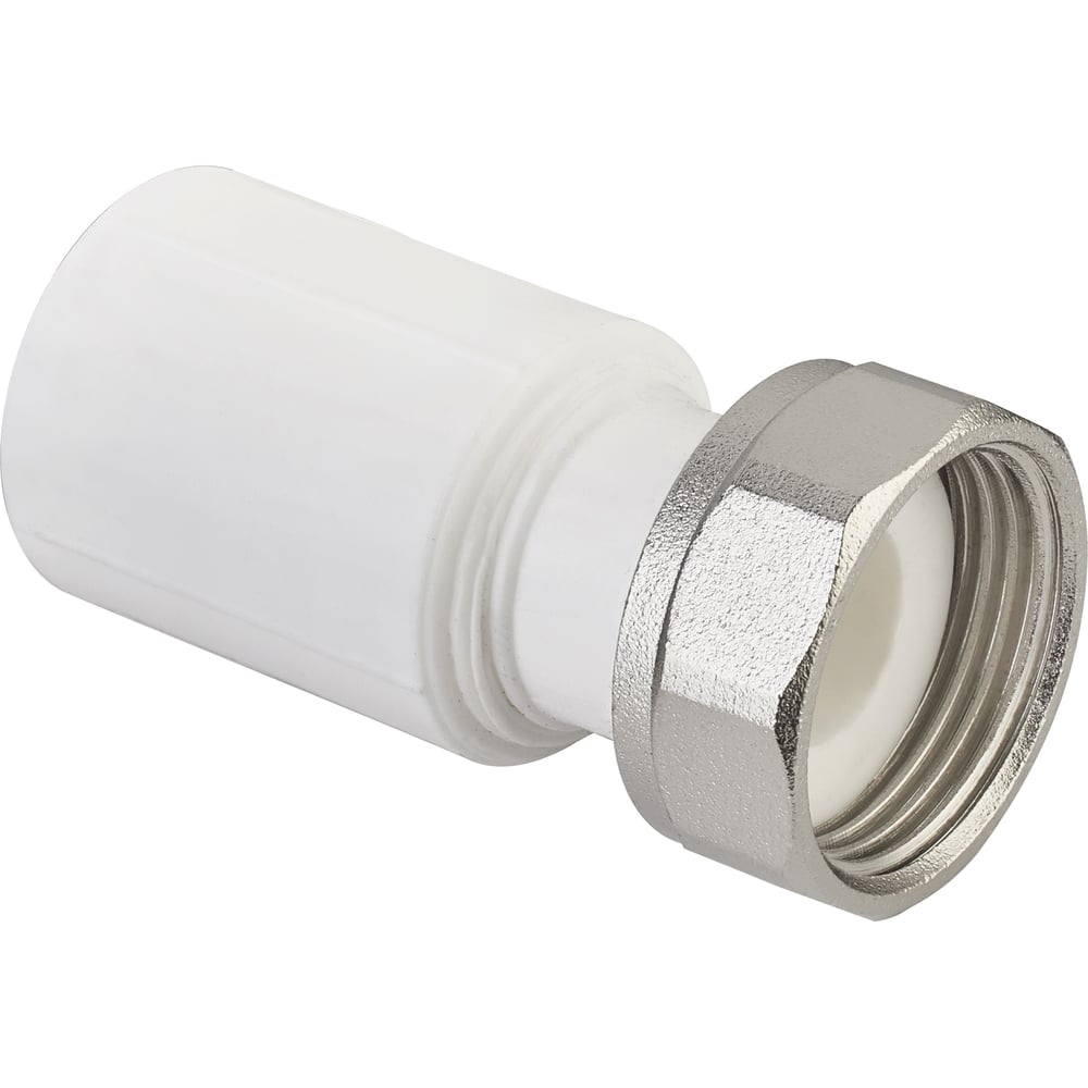 Муфта с накидной гайкой RTP ppr 20x1/2, пластик штуцер, белый, 28190 ...