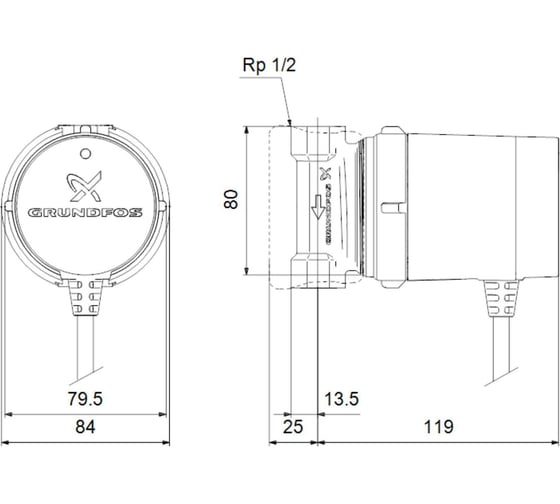 Циркуляционный насос Grundfos COMFORT 15-14 B PM 99302358