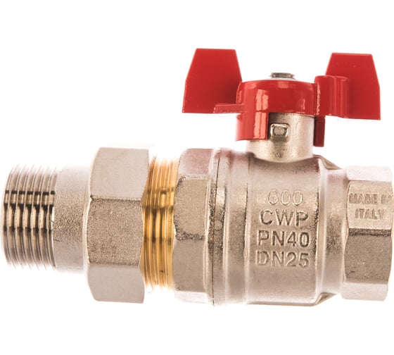 Шаровой кран RuB с накидной гайкой ("американка"), 1" DN25 PN40, серия MILANO (S.90) S90F36