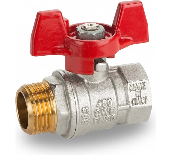 Шаровой кран RuB, 1" DN25 PN30, ВР-НР, серия VENEZIA (S.50), бабочка S50F26 1