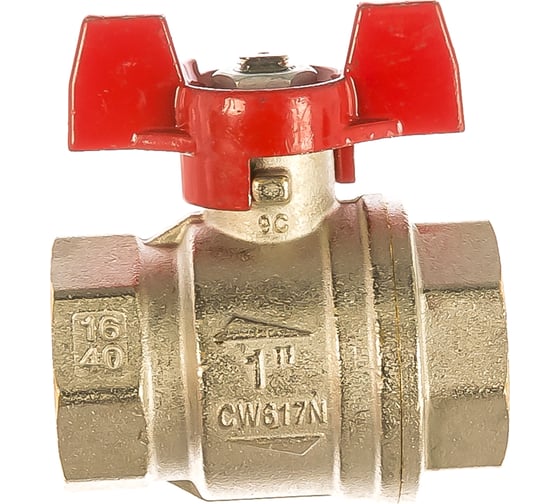 Шаровой кран RuB, 1" DN25 PN40, ВР-ВР, серия MILANO (S.90), бабочка S90F16 1