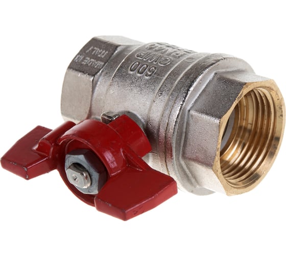 Шаровой кран RuB, 1" DN25 PN40, ВР-ВР, серия MILANO (S.90), бабочка S90F16