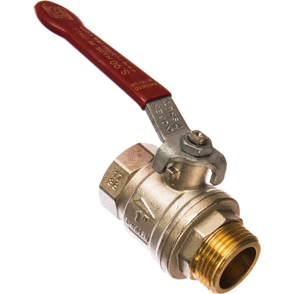 Шаровой кран RuB, 1" DN25 PN40, ВР-НР, серия MILANO (S.90), ручка ...