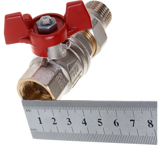 Шаровой кран RuB с накидной гайкой ("американка"), 1/2" DN15 PN40, ВР-ВР, серия MILANO (S.90) S90D36