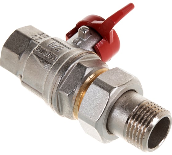 Шаровой кран RuB с накидной гайкой ("американка"), 1/2" DN15 PN40, ВР-ВР, серия MILANO (S.90) S90D36
