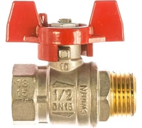 Шаровой кран RuB, 1/2" DN15 PN30, ВР-НР, серия VENEZIA (S.50), бабочка S50D26