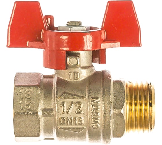 Шаровой кран RuB, 1/2" DN15 PN30, ВР-НР, серия VENEZIA (S.50), бабочка S50D26