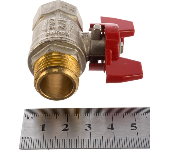 Шаровой кран RuB, 1/2" DN15 PN30, ВР-НР, серия VENEZIA (S.50), бабочка S50D26