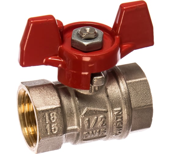 Шаровой кран RuB, 1/2" DN15 PN30, ВР-ВР, серия VENEZIA (S.50), бабочка S50D16
