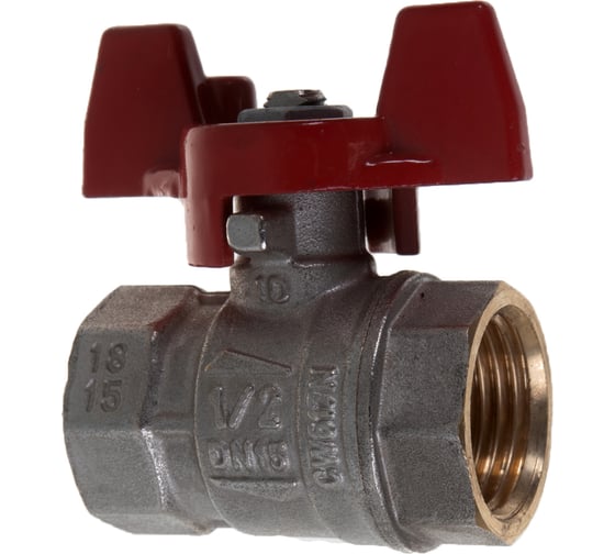 Шаровой кран RuB, 1/2" DN15 PN30, ВР-ВР, серия VENEZIA (S.50), бабочка S50D16