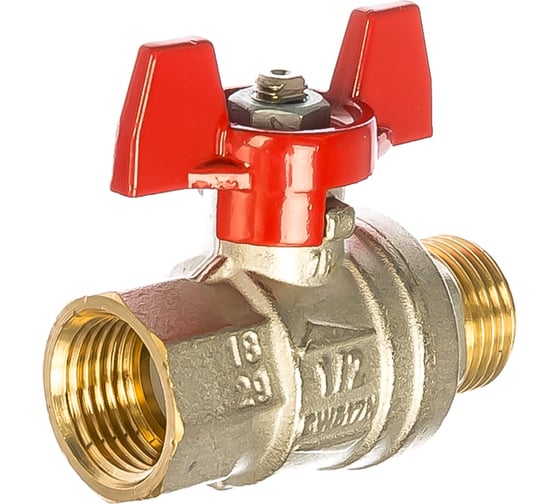 Шаровой кран RuB серия Milano S90 1/2", бабочка, В/Н, S90D26