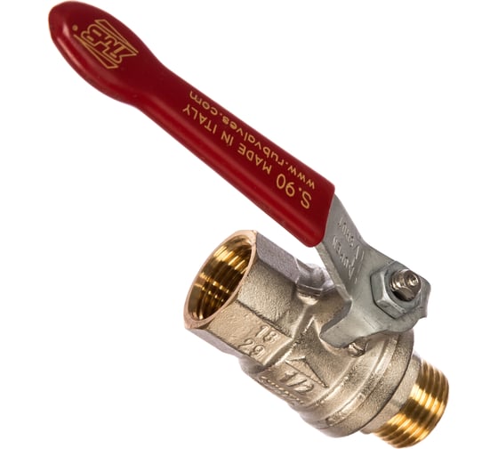 Шаровой кран RuB, 1/2" DN15 PN40, ВР-НР, серия MILANO (S.90), ручка S90D20 1