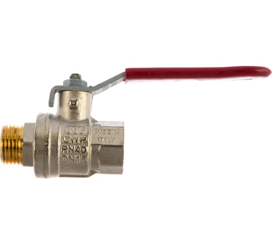 Шаровой кран RuB, 1/2" DN15 PN40, ВР-НР, серия MILANO (S.90), ручка S90D20