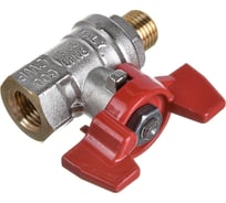 Шаровой кран RuB, 1/4" DN8 PN40, ВР-НР, серия MILANO (S.90), бабочка S90B26