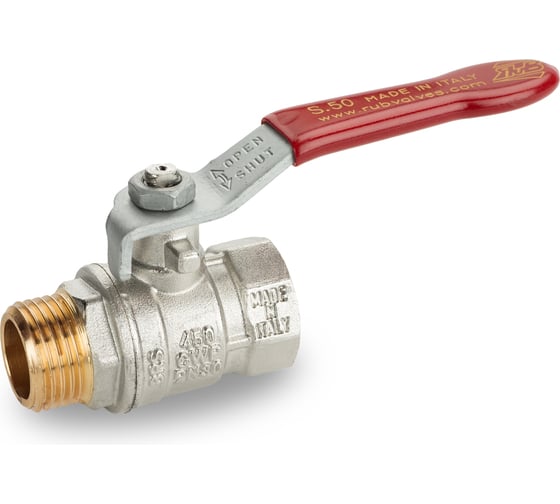 Шаровой кран RuB, 2" DN50 PN30, ВР-НР, серия VENEZIA (S.50), ручка S50I20