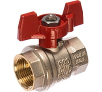 Шаровой кран RuB, 3/4" DN20 PN40, ВР-ВР, серия MILANO (S.90), бабочка S90E16