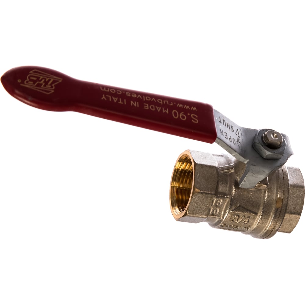Шаровой кран RuB, 3/4" DN20 PN40, ВР-ВР, серия MILANO (S.90), ручка ...
